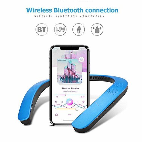 Portable Wearable Neckband Sports Wireless Bluetooth Speaker Stereo MP3 Player