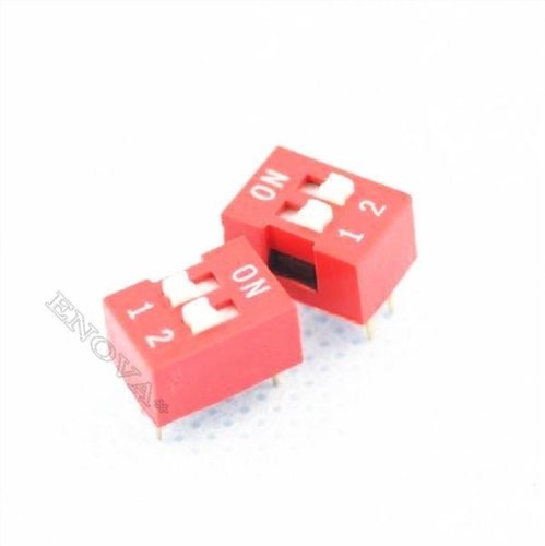10 Stücke Rot 2-Bit 2 Positionen Möglichkeiten Rutsche Typ 2,54MM Pitch Schal qs