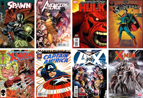 Superhero Comic Book Glossy Finish Card Topper Crafts Embellishment