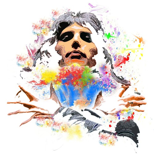 Queen A4 canvas print Feddy Mercury