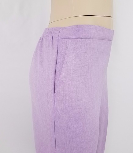 Alfred Dunner Solid Pull On Pants Proportioned Short Lavender