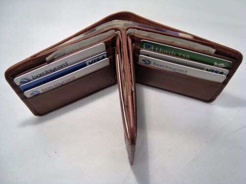 Gents Soft Leather Wallet with three Separate Paper Money Spaces and id flap TAN 