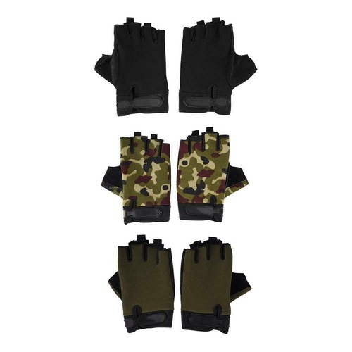 Outdoor Tactical Military Gloves Half Finger Cycling Driving Climbing Mittens BD