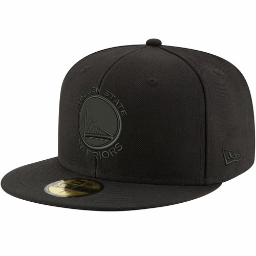 NBA BLACK Golden State Warriors New Era 59Fifty Cap