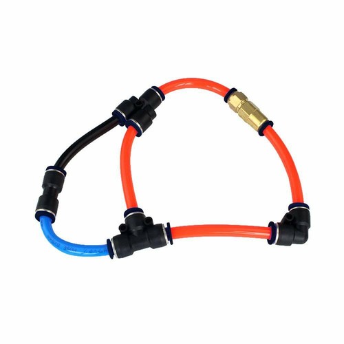 10Pcs 3//8“ Tube OD Plastic Pneumatic Push to Connect Straight Quick Fittings