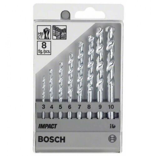 4 10 mm 8 9 Durchmesser: 3 Bosch Steinbohrer-Set Impact 5 8 teilig 7 6