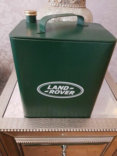 LAND ROVER metal Oil Petrol Jerry Can Reproduction storage  gold Cap Garage
