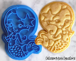 Little Mermaid Cookie Cutter Cute Biscuit Baking Tool Ceramics and Pottery
