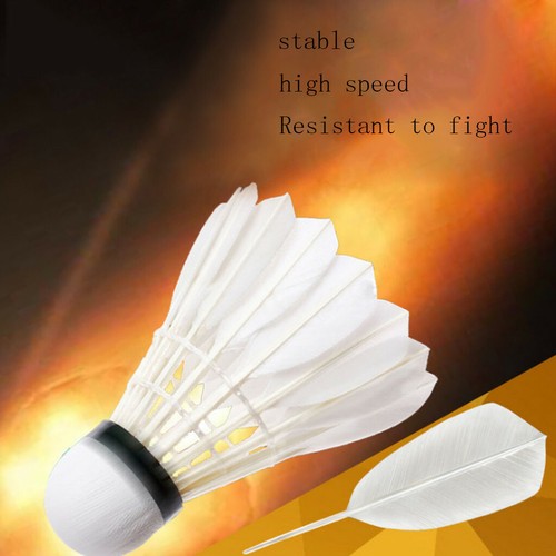12pcs White Feather Badminton Ball Shuttlecocks Sport Training Game Casual Play