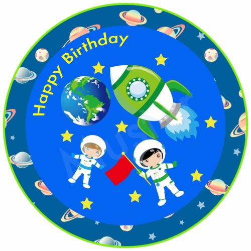 Rakete Astronaut eßbar Torten-bild Muffin-aufleger Party Deko Kinder-Geburtstag 