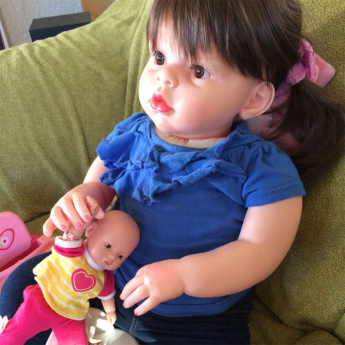 28/'/' Baby Girl Silicone Vinyl Reborn Toddler Doll Lifelike Newborn Bebe Toy Gift