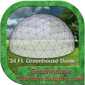 GREENHOUSE GEODESIC DOME 34 FT. w/Polycarbonate Cover 6mm ...