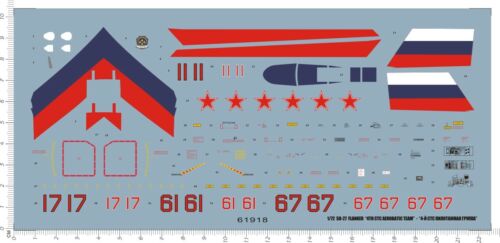 Detail Up 1//72 Soviet Air Force su-27 35 flanker 4th ctc Fighter Model Kit Decal