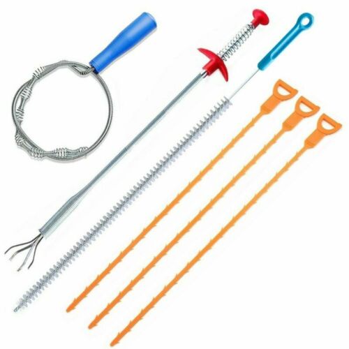 Clog Remover Drain Relief Auger Cleaner Tool Sink Drain and Snake Overflow 6 Pk 