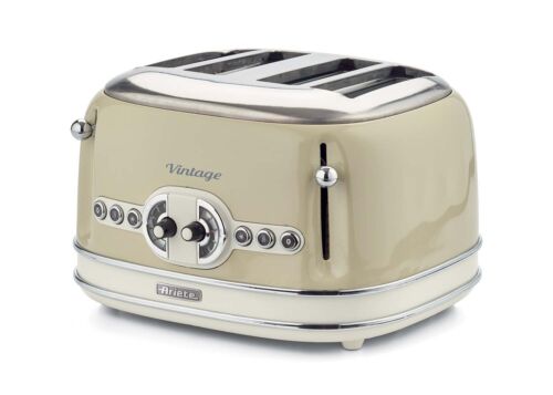 ARIETE 156 Toaster Vintage 4 Fette Tostapane Retrò 1600W in Metallo 