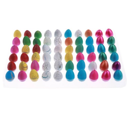 Fantasy 60pcs Mini Colored Dinosaur Eggs Dino Pet Hatching /& Growing Toy #B