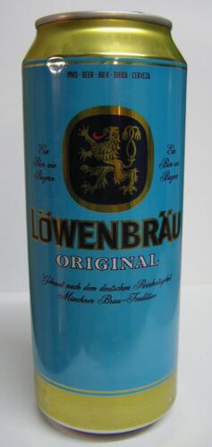 2014 Ed empty Löwenbräu Lager 500 ml Beer can; TOP opened Croatian Edition 