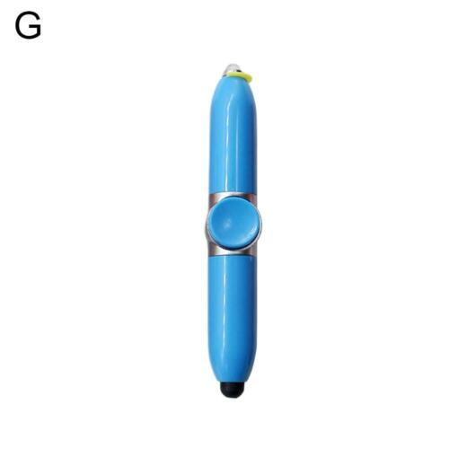 Finger Gyro Spinner Gyroscope Pens Decompression LED Light Ballpoint Pen Gift 