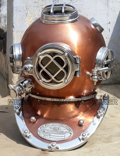DIVERS HELMET 18/" VINTAGE COLLECTIBLE SEA NAVY MARK V ANTIQUE U.S REPLICA DEEP