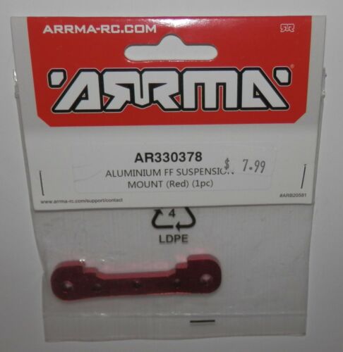 #AR330378 NIP 1pc Red ARRMA Aluminum FF Suspension Mount