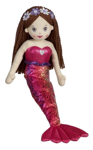 New Ganz 18/" Shimmer Cove Mermaid FIONA Stuffed Toy Plush Doll gift Brown Pink