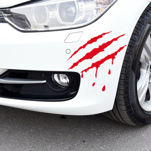 Car Sticker Halloween Auto Headlight Body Red Claw Scratch Stripe Decals Decor