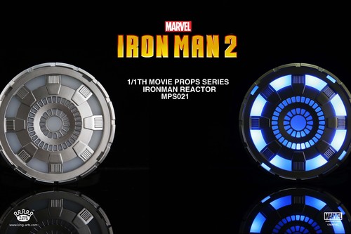 King Arts 1//1 Movie 2 MPS021 Iron Man 2 LED Light Up Arc Reactor New