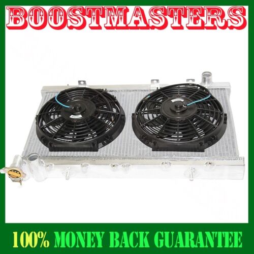 For 91-99 Nissan Sentra MT ONLY Dual Core Performance RADIATOR+10/" Fans