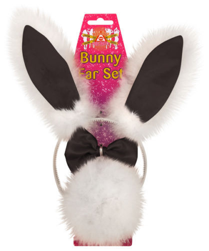 Easter Bunny Girl Rabbit 3 /& 5 Pieces Ear Set Hen Night stag Party Fancy Dress