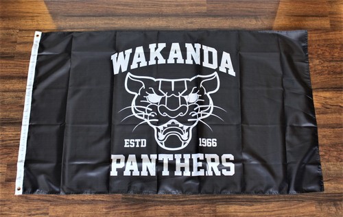Black Panther Banner Flag Movie Wakanda Tech College University School New