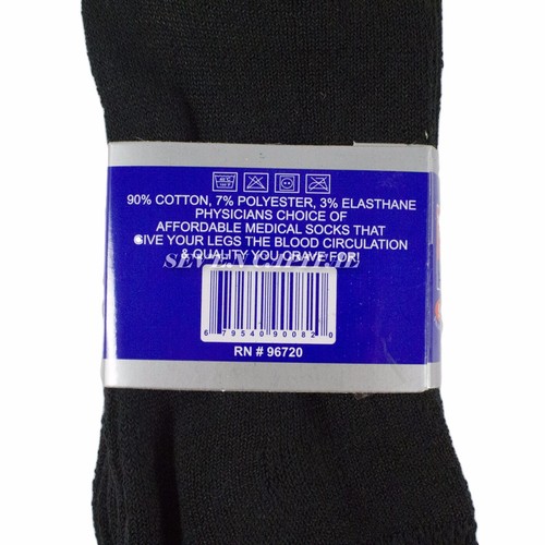 3 6 12 Dozen Pairs Diabetic Mens Womens Ankle Health Circulatory Cotton Socks
