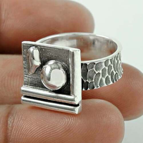 Ring US Size 6 Solid 925 Sterling Silver Handmade Indian Jewelry Woman For Gift