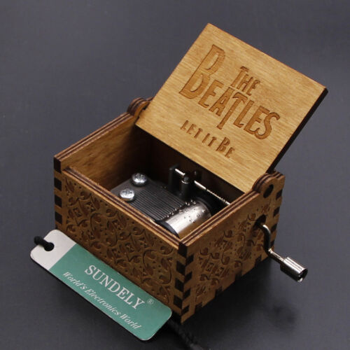 Wooden Music Box Engraved Toys Xmas Gift 