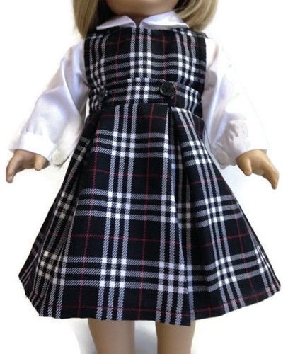 White Blouse /& Jumper School Uniform made for 18/" American Girl Doll Clothes