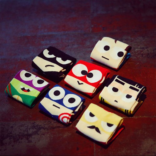Super Hero Cartoon Man Sock Ankle Cotton Socks Mens Boat Sock Harajuku Hosiery