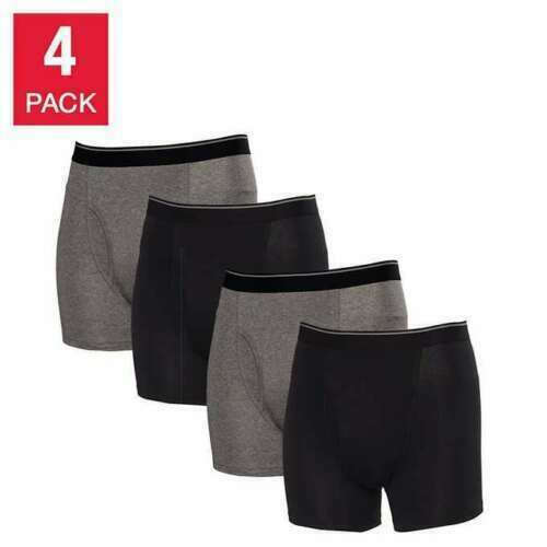 Mens Kirkland 4 Pack Stretch Cotton Boxer Briefs Comfort Underwear LARGE 36-38