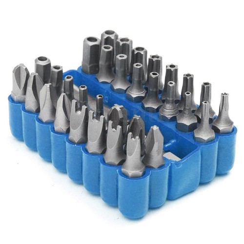 33X Sécurité Bits inviolables Torx Clé Tournevis Star Hex titulaire de Ky