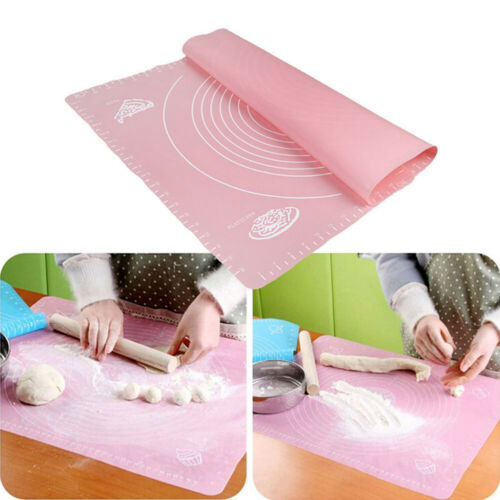 Silicone Baking Cake Dough Fondant Rolling Kneading Mat Scale Table Grill Pad