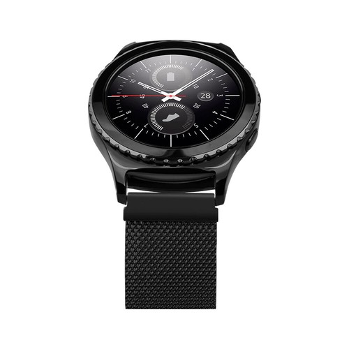 Bracciale 22mm acciaio maglia milanese MAGNETICO Mediacom Smartwatch V90 MI8N