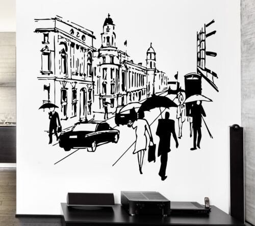 Details about  / Wall Decal London Street England English Europe Travel Decor For Bedroom z2640