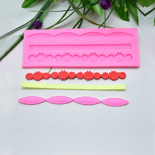 Silicone*Necklace Mold Fondant Mat Lace Baking Mould Cake Decorating Sugar Craft