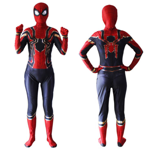 Boys Kids Spiderman Costume Cosplay Superhero Fancy Dress Up Outfits Party