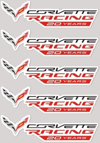 Corvette Racing Decal 20 Years Vinyl Stickers Waterproof//Indoors//Outdoors