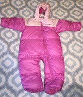 COLUMBIA GOOSE DOWN Jumper Snowsuit Jacket Coat Pant Pink 24 Months EUC