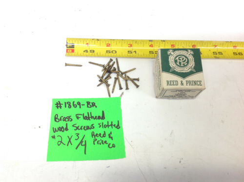 Details about  / Brass Flat head Wood Screws #2 x 3//4 Slotted #1869-BR