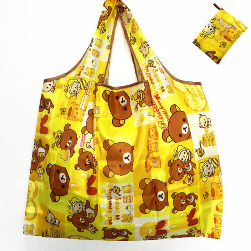 Eco Shopping Travel Shoulder Bag Oxford Tote Handbag Folding Reusable Cartoon