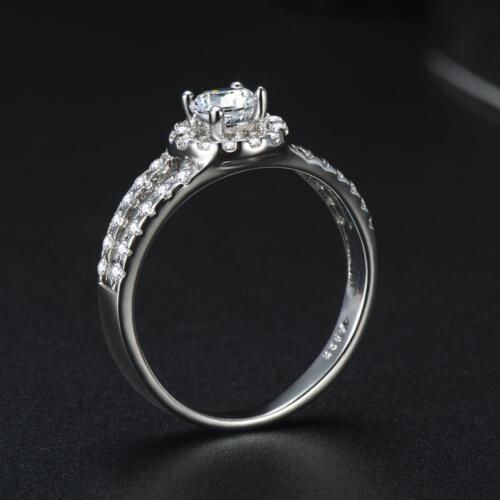 925 Stamped Solitaire High Quality Simulated Diamond Engagement Ring 6,7,8,9 
