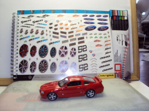 SKETCHBOOK /& PENCILS 3 x FORD SHELBY MUSTANG 1:43 inc ELEANOR GT500 DAGOSTINI