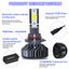 4x Combo 9005+9006 Mini LED Headlight Bulbs Conversion Kit High Low Beam 6000K