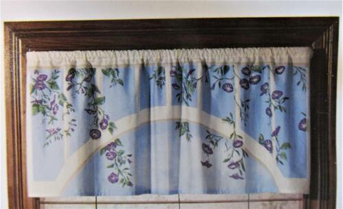 ENGLISH GARDEN Scene with Morning Glories Cafe Curtain VALANCE ONLY 48/" x 19/"